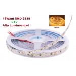Tira LED 5 mts Flexible 24V 90W 600 Led SMD 2835 IP20 2400K Alta Luminosidad Tira LED 5 mts Flexible 24V 90W 600 Led SMD 2835 IP20 2400K Alta Luminosidad